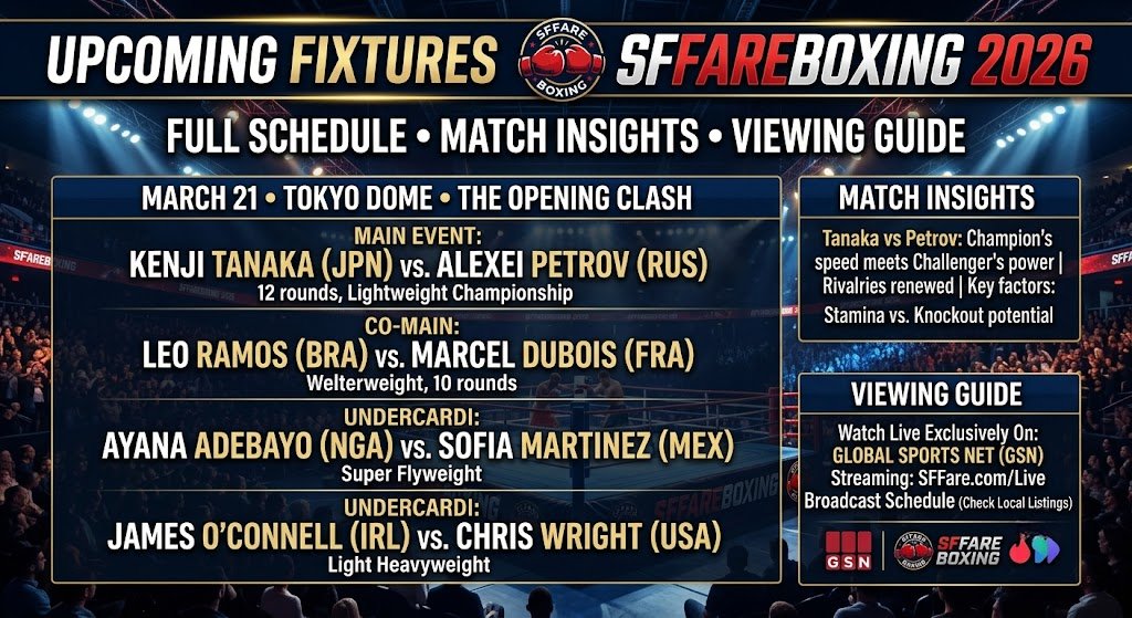 upcoming fixtures sffareboxing